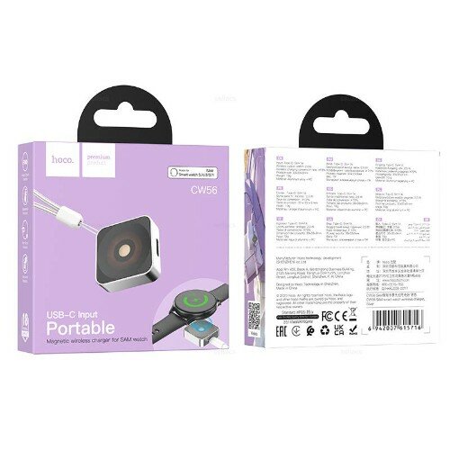 фото Устройство зарядное HOCO, CW56 SAM, для умных часов, черный