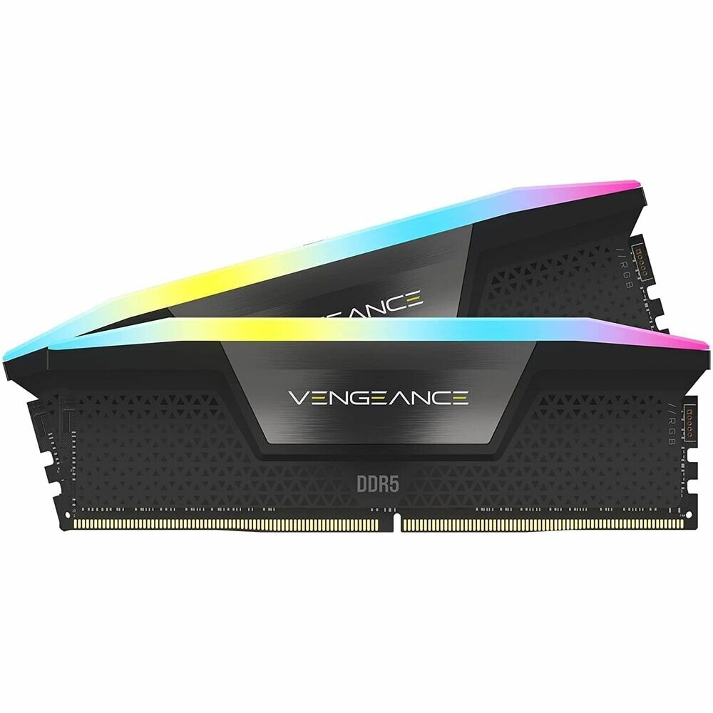 Модуль памяти DIMM 64Gb 2х32Gb DDR5 PC52800 6600MHz Corsair Vengeance RGB Black (CMH64GX5M2B6600C32)