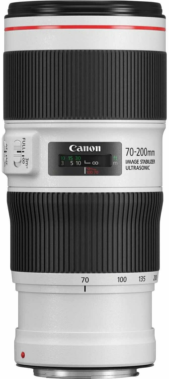 Объектив Canon EF 70-200 MM F4 L IS II UEM черный/белый