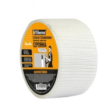 фото Сетка стеклотканевая самоклеящаяся 43мм*45м Fiberon