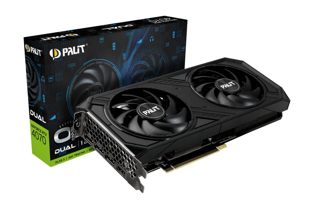 Видеокарта PALIT GeForce RTX 4070 Dual OC 12GB (PA-RTX4070 DUAL OC) (NED4070S19K9-1047D) RTL