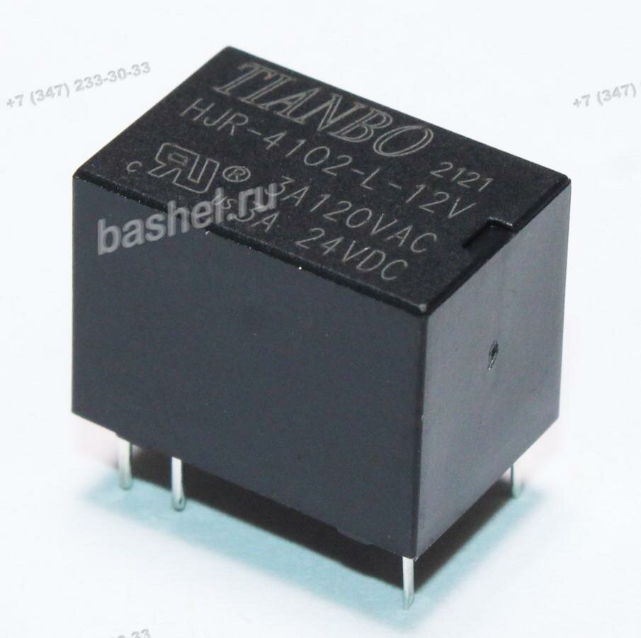 RELAY HJR4102 L-12VDC-S-Z, Реле, TIANBO, (упр:12В/DC, комм: 1A/240В/AC) электротовар