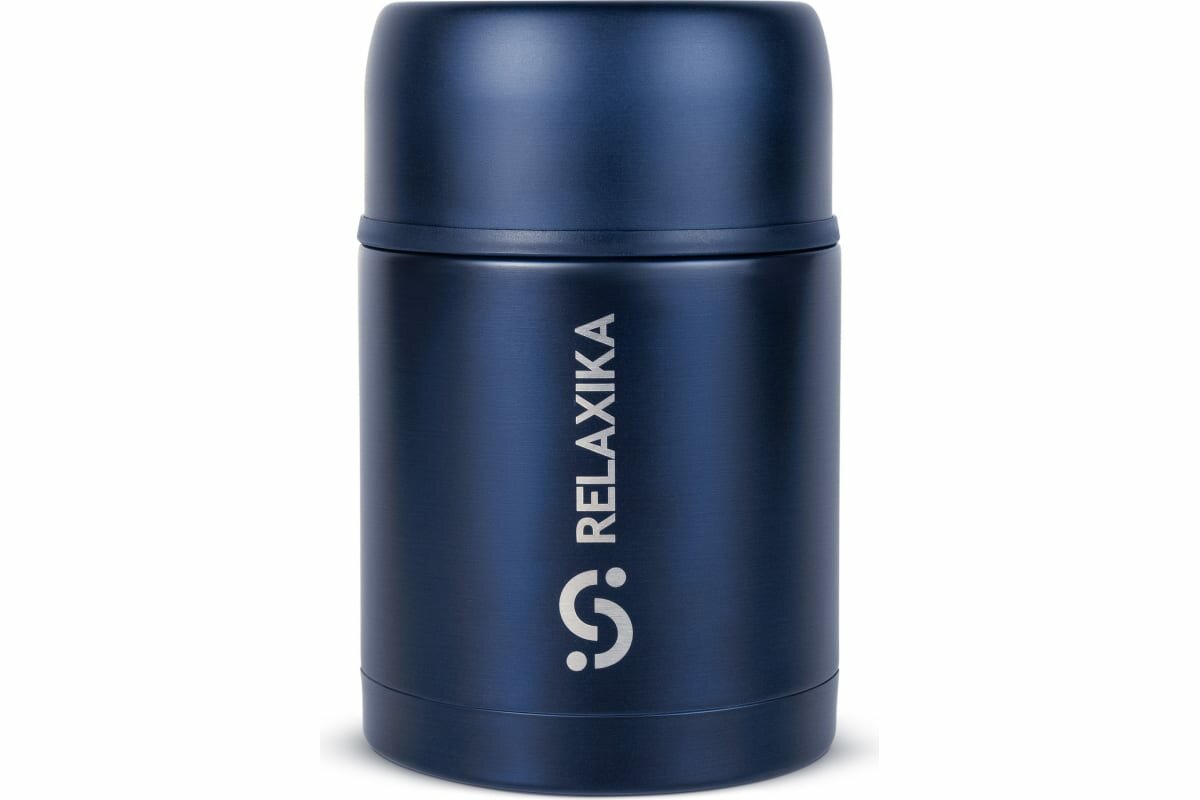 фото Термос для еды Relaxika 301 темно-синий 0,7 л