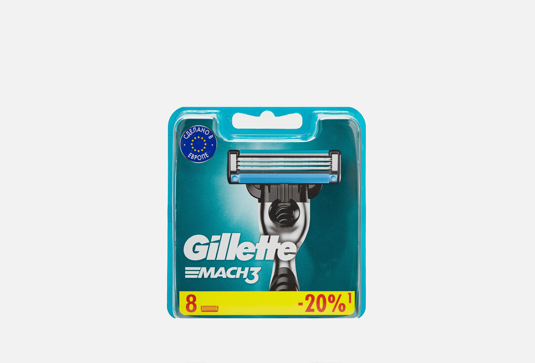 Сменные Кассеты для бритья 8шт. Gillette Mach3 / количество 8 шт