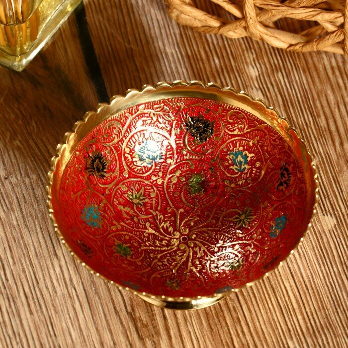 фото Блюдо латунь "Лорена" 9,5х9,5х4 см