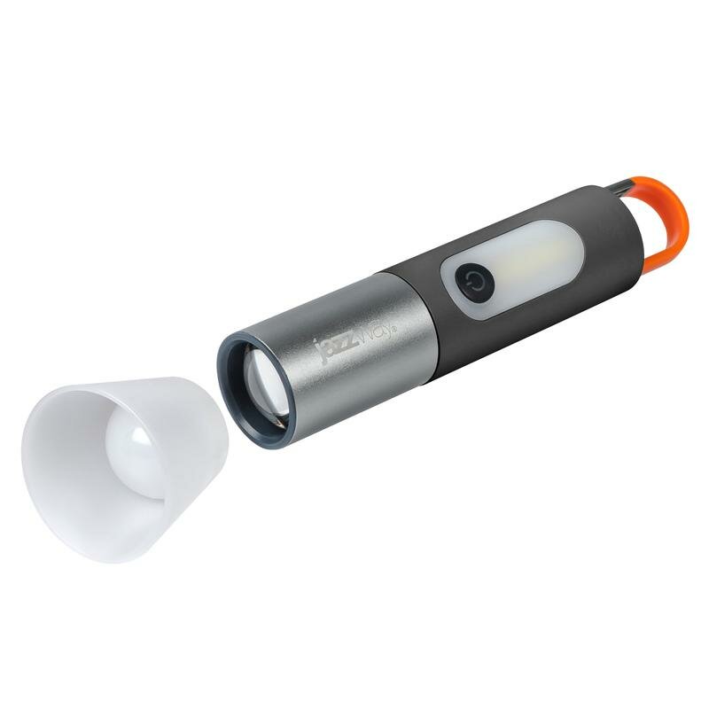 фото Фонарь светодиодный ручной аккумуляторный Accu1-L5W/L3W-bk 5Вт+3Вт Li-ion 18650 1200мА.ч IP43 JazzWay 5048812