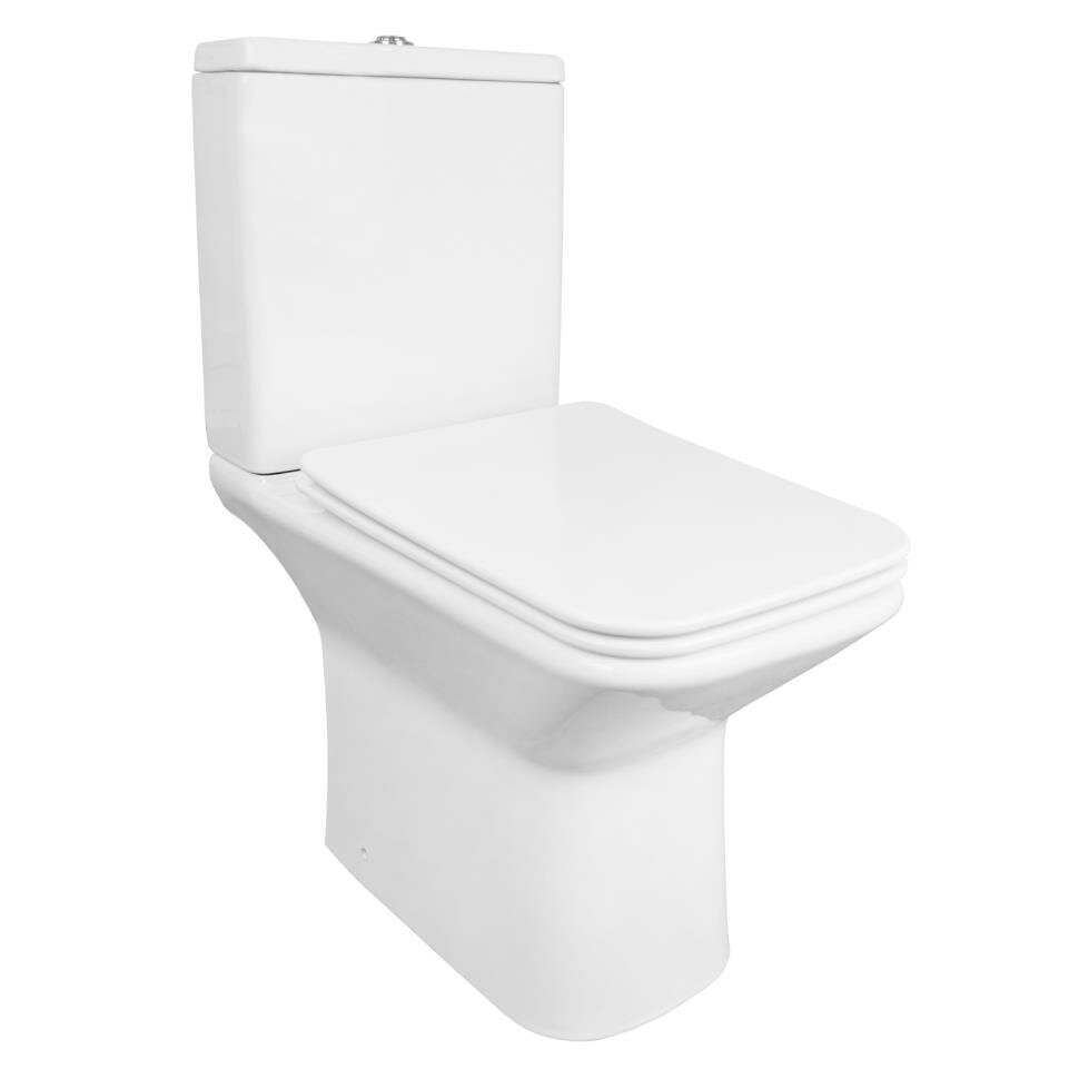 унитазы напольные компакты Azario Унитаз-компакт Azario Formal 370х315х790 напольный, безободковый, в комплекте с бачком и сиденьем микролифт (AZ-1353B)