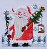 Дед Мороз и снегирь #13.003.45 Марья Искусница Набор для вышивания 13 х 13 см Счетный крест - изображение