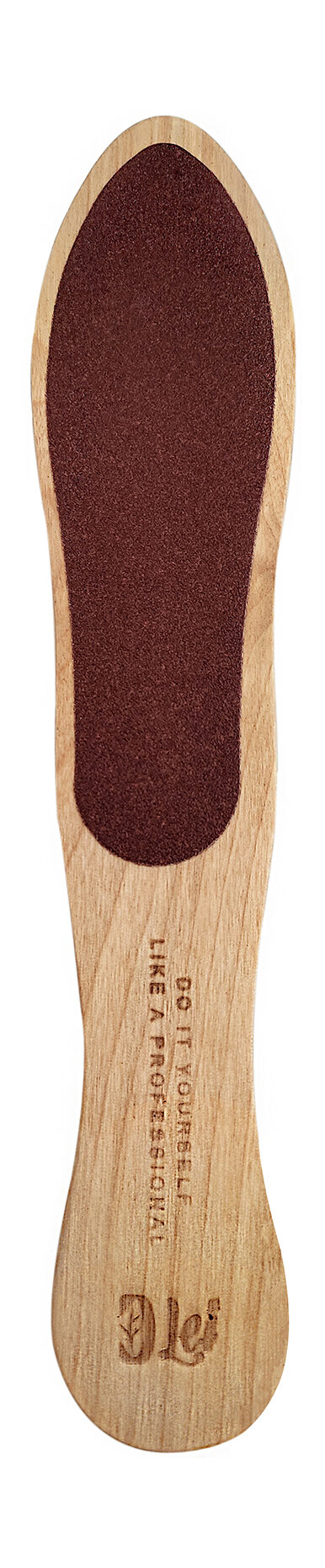 фото LEI Терка педикюрная абразивная 2-х сторонняя деревянная