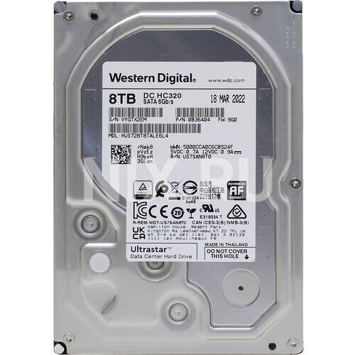 Жесткий диск Western Digital Ultrastar DC HC320 8 ТБ HUS728T8TALE6L4