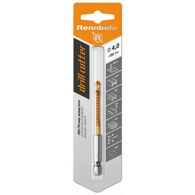 фото сверло универсальное RENNBOHR 4х88мм фрезерное