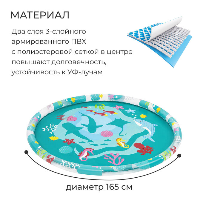 Бассейн надувной «Под водой», 165 см, от 2 лет, 52487 - фотография № 2