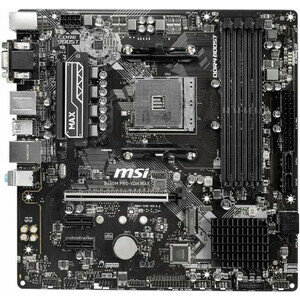 Материнская плата MSI B450M PRO-VDH MAX Soc-AM4 AMD B450 4xDDR4 mATX AC`97 8ch(7.1) GbLAN RAID+VGA+DVI+HDMI