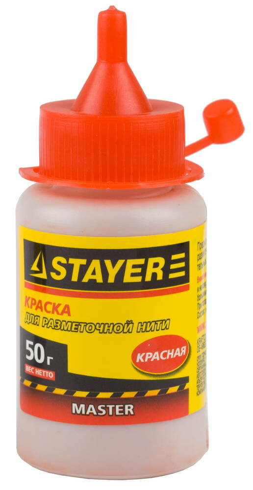 Краска для разметочных шнуров красная 60г STAYER