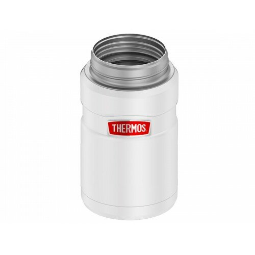 Термос для еды THERMOS KING SK-3020 RCMW 0.71L, складная ложка, белый 384829 Thermos 384829 - фотография № 3