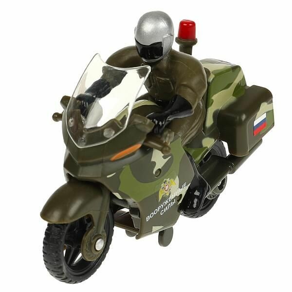 Мотоцикл металлический с фигуркой. Полиция Технопарк SB-16-48B-P+M-WB