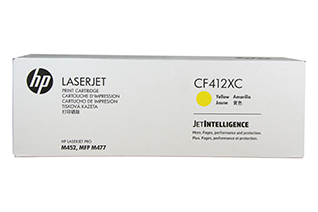 Cartridge HP 410X для CLJ M477/M452/M377dw, желтый (5 000 стр.) (белая упаковка) (CF412XC)