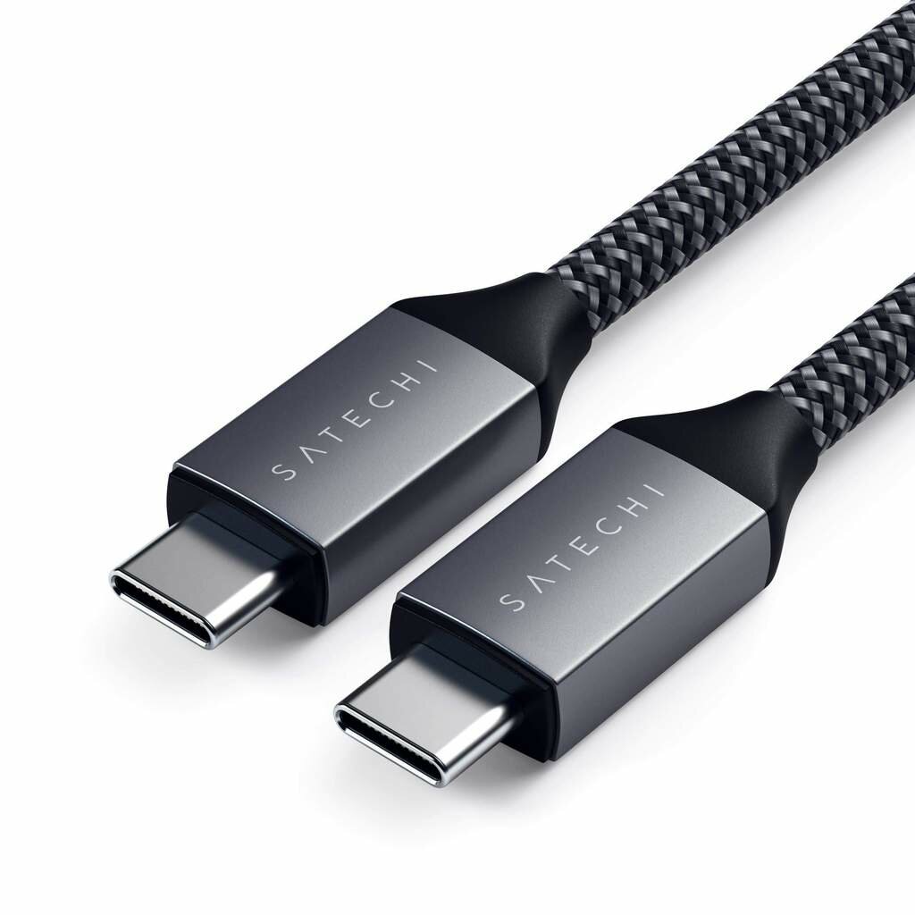 Кабель Satechi 100W USB-C to USB-C (2m) для зарядки и передачи данных Серый ST-TCC2MM