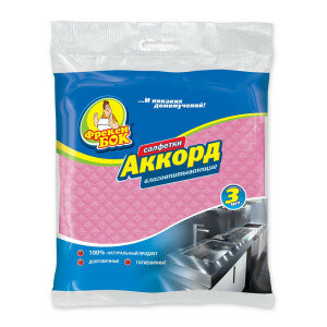 фото Салфетка для уборки Фрекен Бок, Аккорд, Целлюлозная, 3 шт