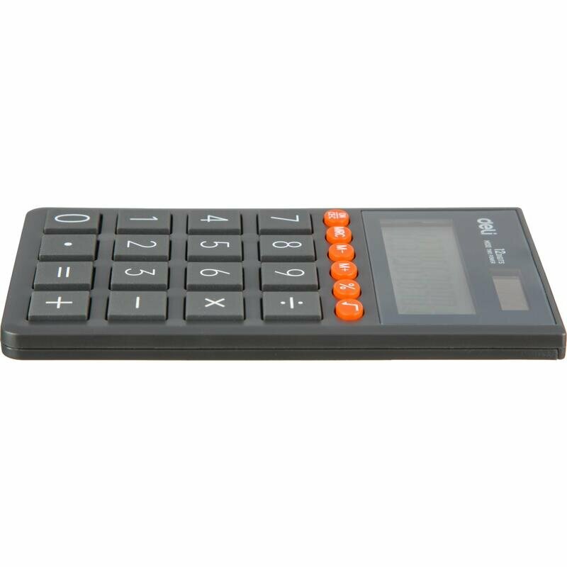 Калькулятор карманный Deli EM130D-GREY темно-серый - фото №3
