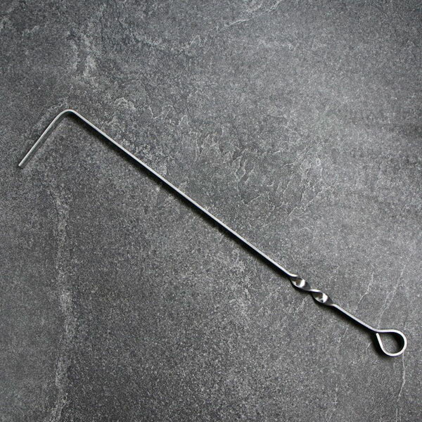 Кочерга из нержавеющей стали ручка - кольцо ширина - 12 мм 50 см