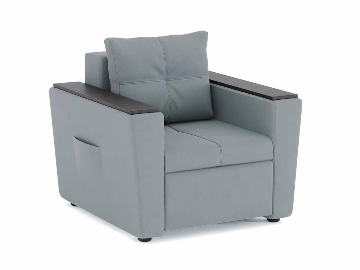 фото Кресло-кровать Дубай Майами Велюр Зара Лайт Грей 17