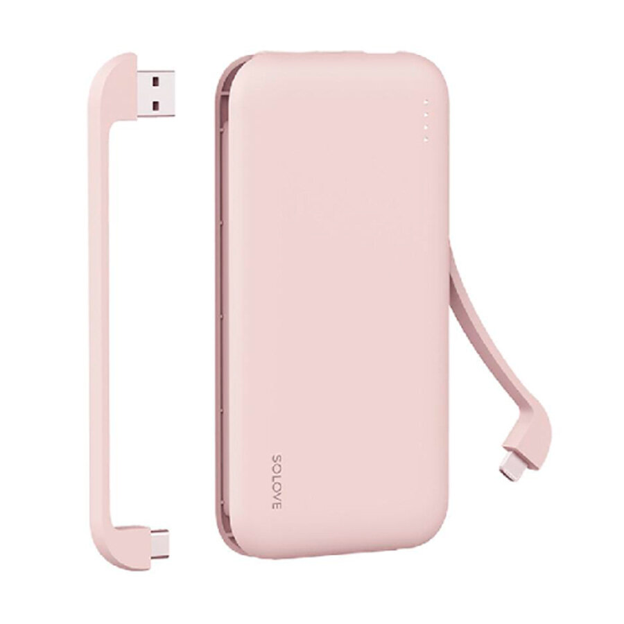 Внешний аккумулятор Solove Power Bank 10000mAh W7 (Pink)