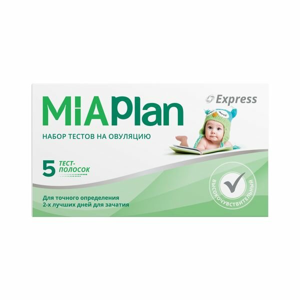 Набор MIAPlan (Миаплан) тест на овуляцию 5 шт. + тест на беременность 1 шт.