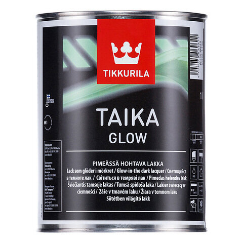 Лак светящийся в темноте Taika Glow (Тайка Глоу) TIKKURILA 033 л