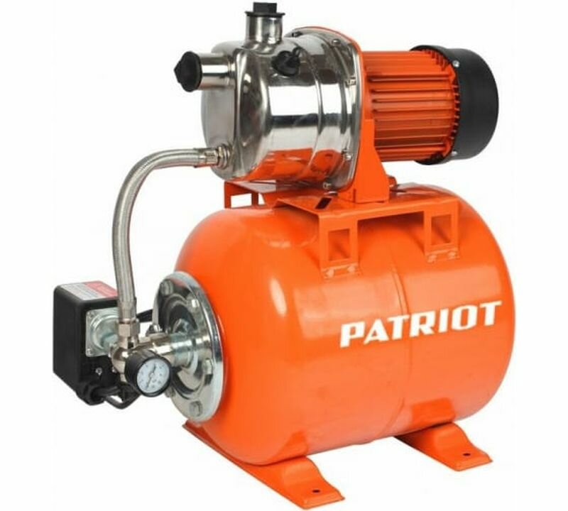 Насосная станция PATRIOT PW 850-24 INOX /насосная часть - нерж. сталь, бак 24 л, 850Вт, 3000 л/час