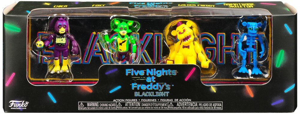 Набор фигурок Five Nights at Freddy's Неоновая коллекция №1, (5-7 см) (34117)