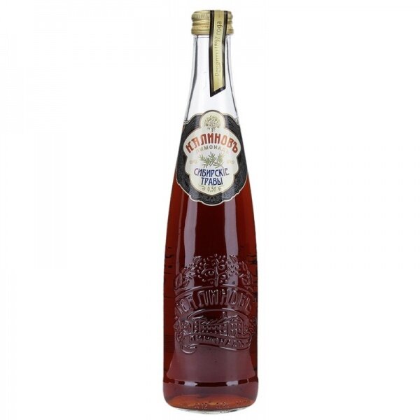 Газированный напиток Калиновъ Лимонадъ Винтажный Сибирские травы 0.5 л (стеклянная бутылка) 1 шт.