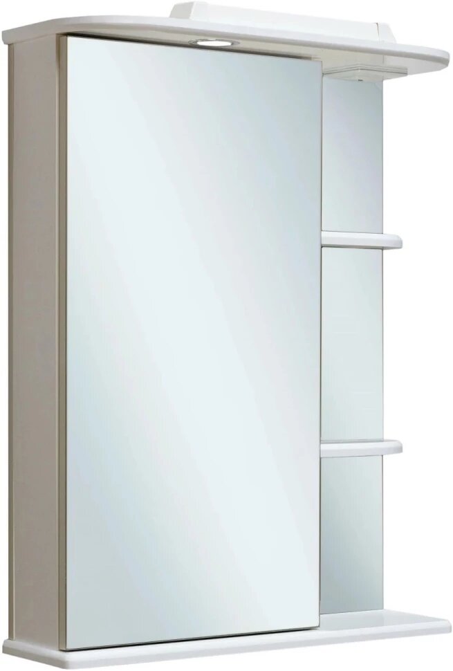 Зеркальный шкаф Runo Магнолия 50х75 левый белый (00000000607)