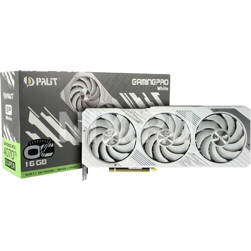 Видеокарта Palit GeForce RTX 4070 Ti SUPER GamingPro White OC 16GB (NED47TST19T2-1043W)