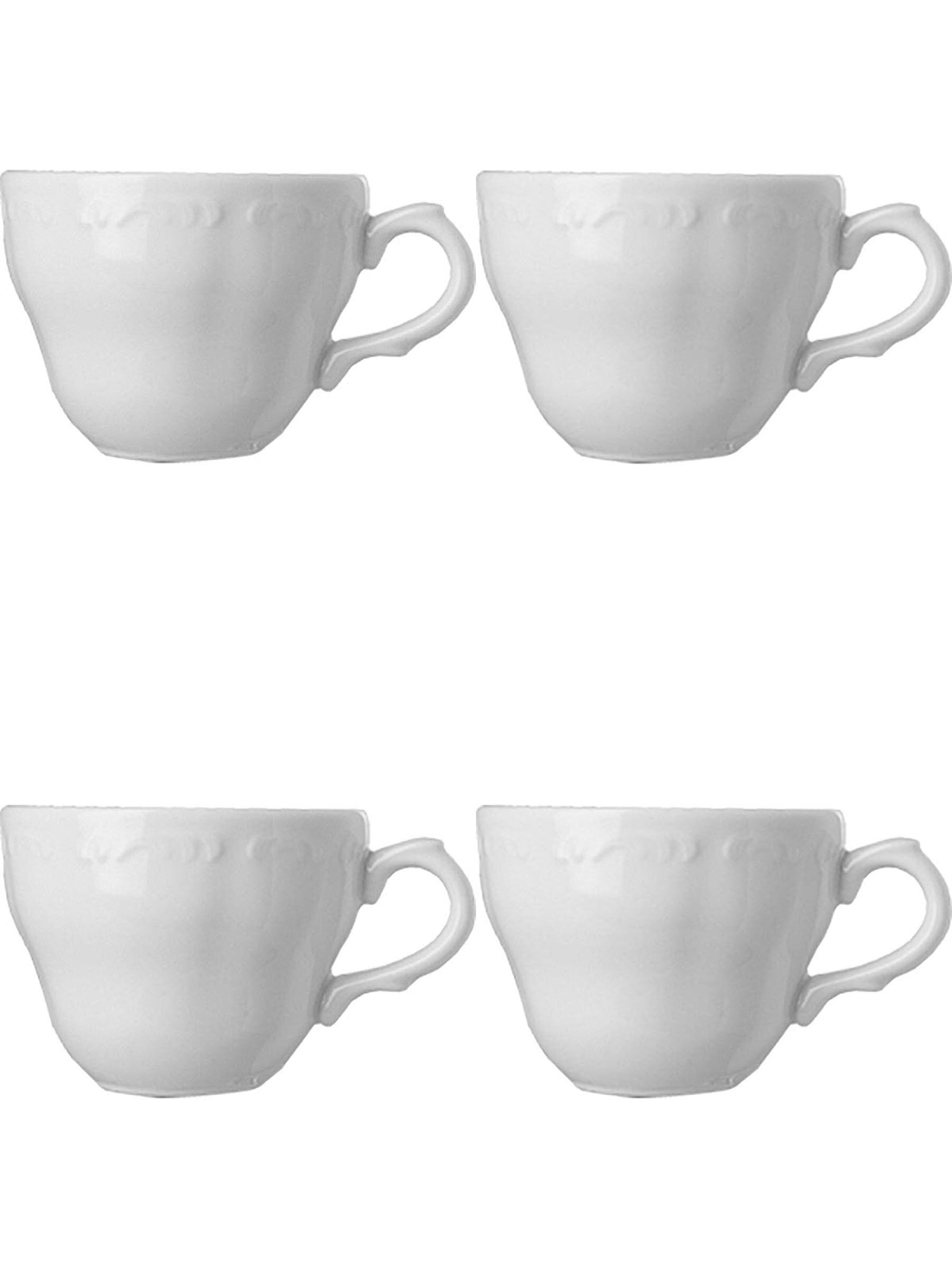 фото Набор из 4 кофейных чашек "Wienna" 8,5х6,5х4,5 см, 95 мл, белый, фарфор, Tognana, VW015090000