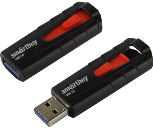 USB flash накопитель SmartBuy Iron USB 3.0 64GB Black/Red