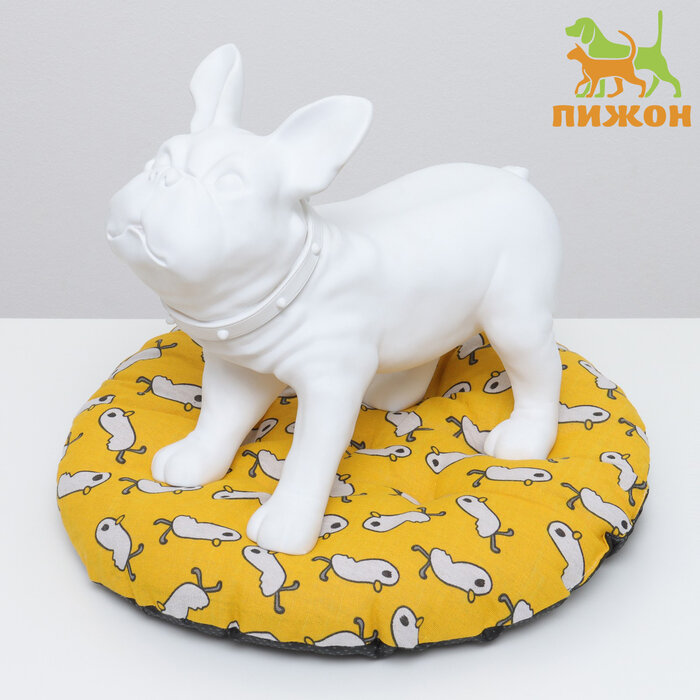 Пижон Лежак для животных "Утка", 50 х 50 х 10 см, жёлтый - фотография № 2