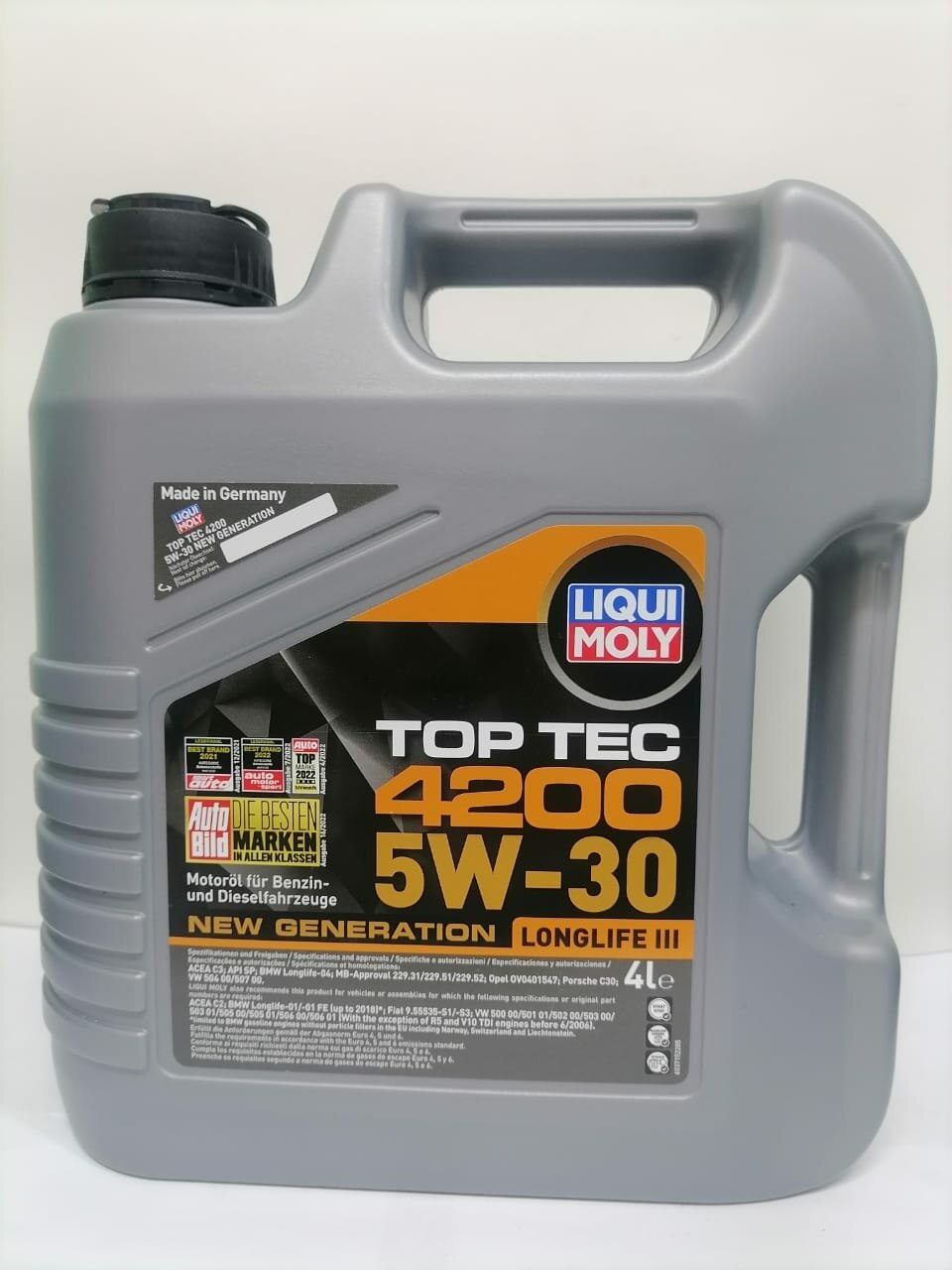 Синтетическое моторное масло LIQUI MOLY Top Tec 4200 5W-30