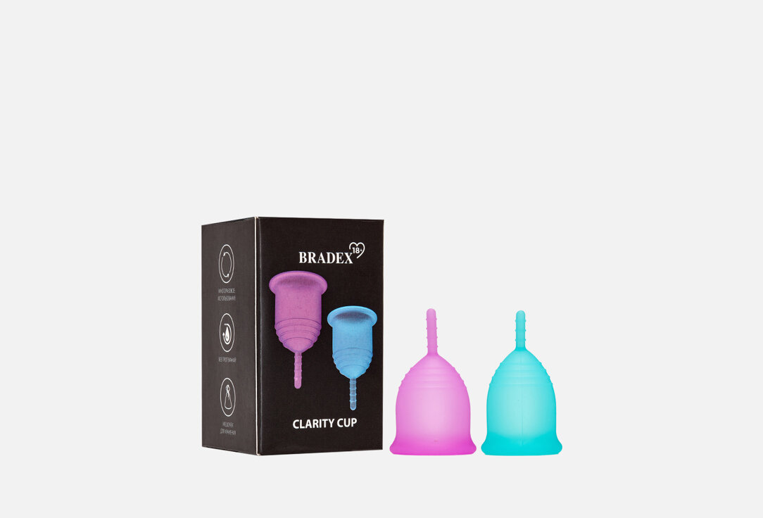 Набор менструальных чаш BRADEX Clarity Cup / кол-во 2 шт