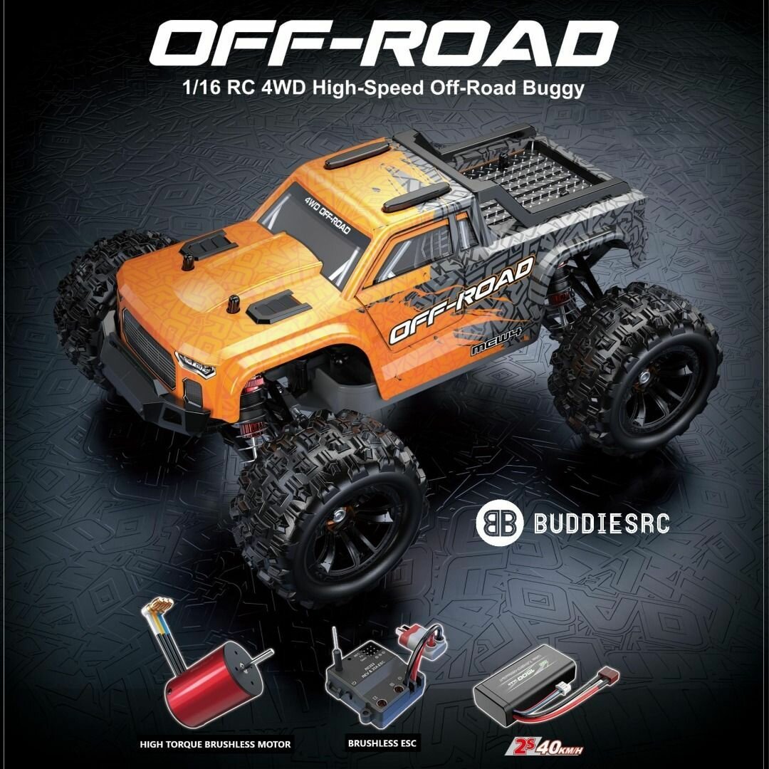 Радиоуправляемый внедорожник MJX Hyper Go 4WD Brushless MEW4 Truck 1:16 - MJX-M163