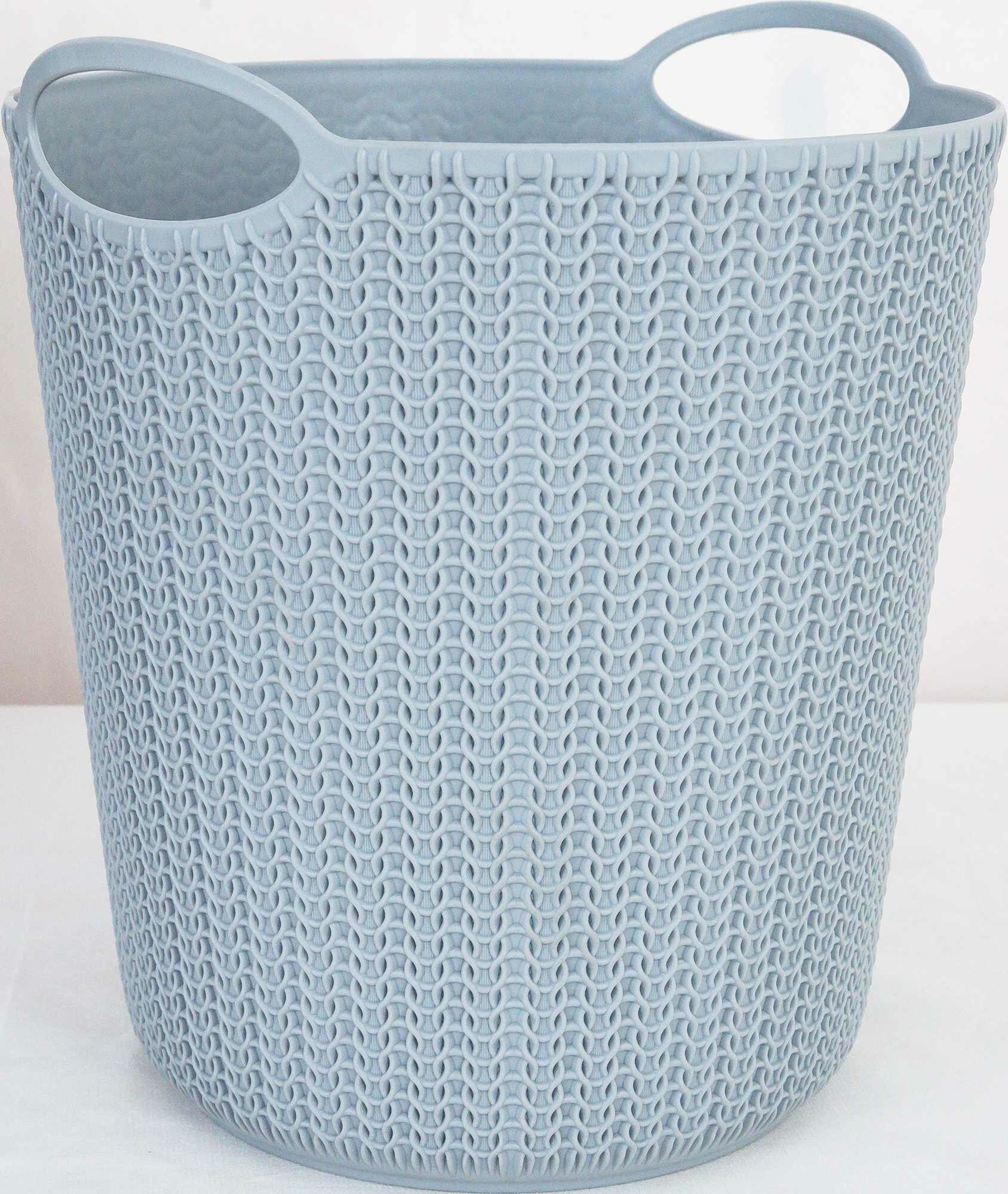 фото Корзина для мусора Вязание 26x29x26 см 10 л цвет серый