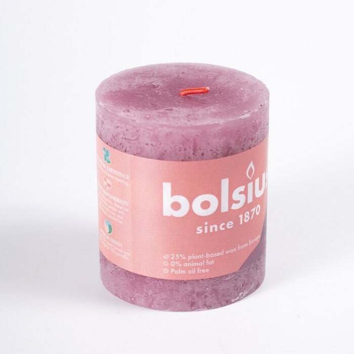 фото Свеча-столбик "Серия Shine" (35 часа, 8х7см, светло-розовый)