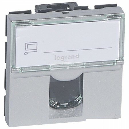 фото Розетка Legrand Mosaic 79464 (алюминий)