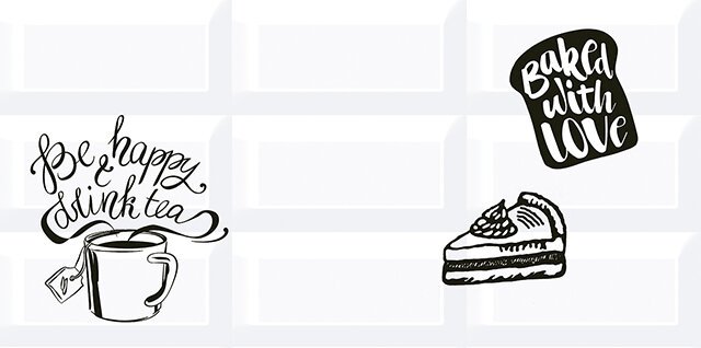 фото декор настенный 20,1х40,5 Vogue breakfast 2 белый