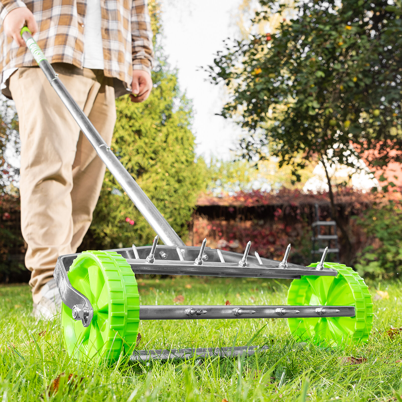 фото Аэратор газонный, 440 х 1400 мм, стальной черенок, Palisad