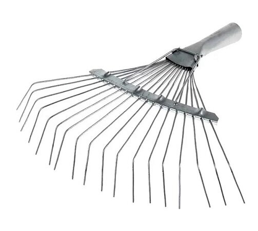 фото Грабли веерные проволочные оцинкованные 18 зубьев 330*330мм