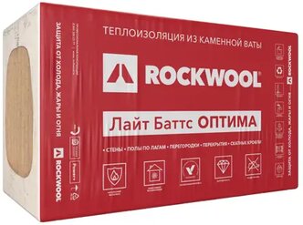 Утеплитель Rockwool Лайт Баттс Оптима 100 мм 3 м²