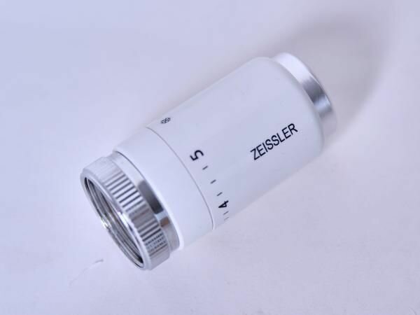 Термостатическая головка Zeissler TH-D-0701W, компактная, белая, M30x1,5