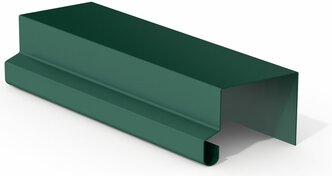 П-планка для профнастила 20x10x15 мм 2 м 0.4 мм RAL 6005 зеленый