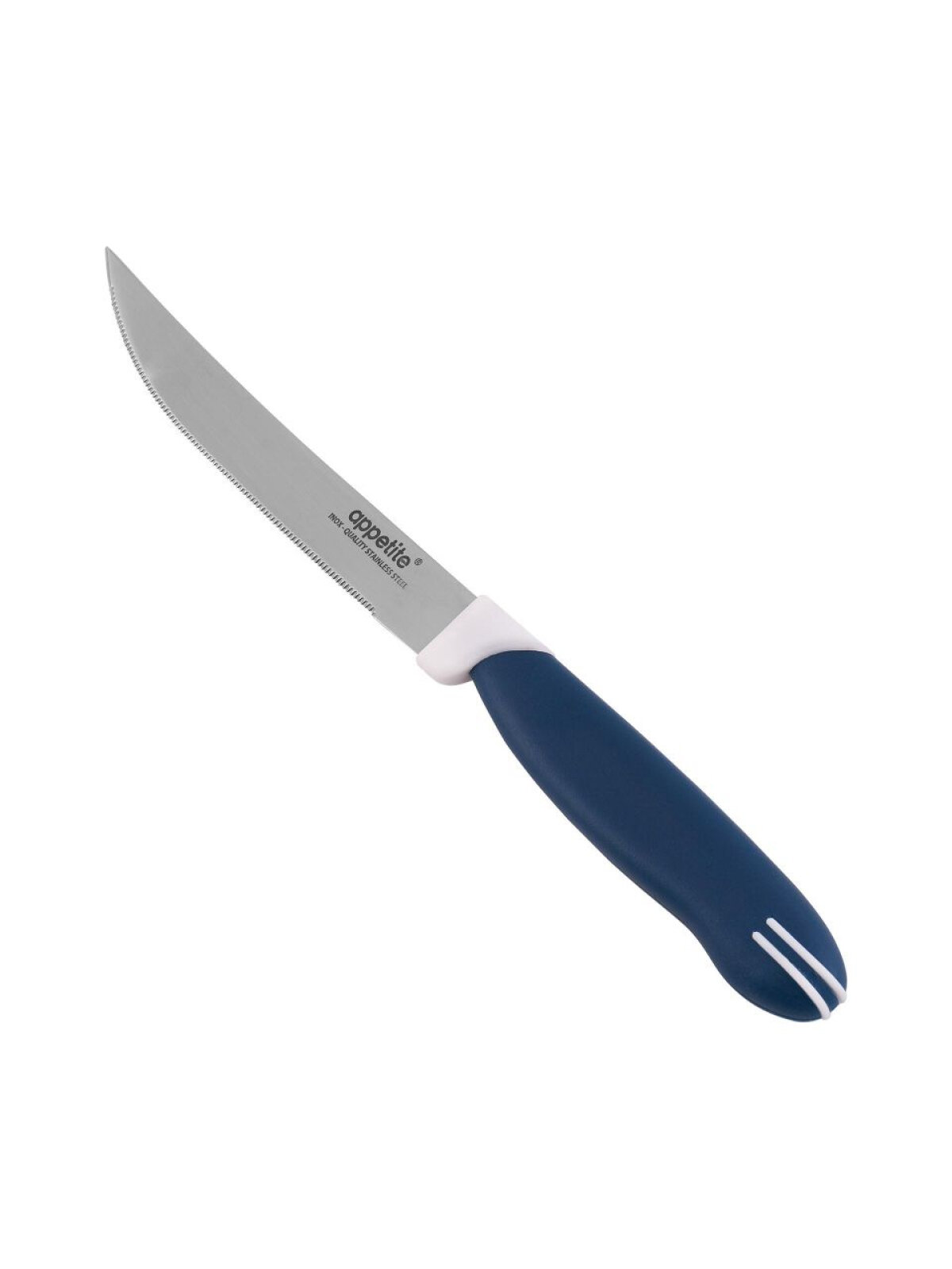 Нож для нарезки Appetite Комфорт из нержавеющей стали с зубчиками 11 см